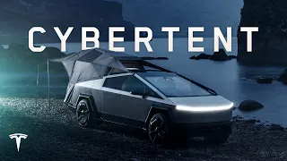 Camp with Cybertruck CyberTent