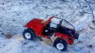 scx10 JEEP JK,  trx4 Toyota LC70 snow forest run | Built RC