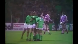 ASSE 6-0 PSV Eindhoven - 16e de finale retour de la Coupe UEFA 1979-1980 (résumé court)