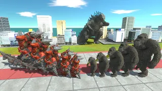 Growing Titan Drill Man Vs. Growing King Kong - Animal Revolt Battle Simulator