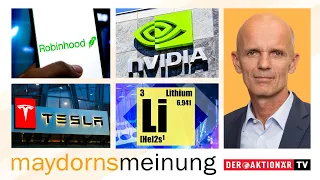 Maydorns Meinung: Nvidia, Robinhood, Nel, Tencent, BYD, Volkswagen, Tesla, Varta, Standard Lithium