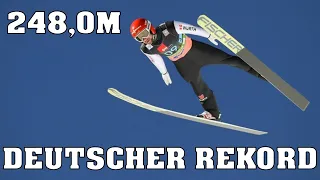Markus Eisenbichler fliegt Deutschen Rekord mit 248,0m Skifliegen Planica 2017