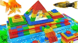 Most Creative - Build Pyramid Fish Tank Aquarium With Magnetic Balls (Satisfying) - Magnet Balls