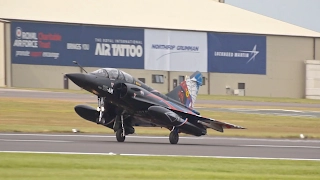 Crazy Crosswind Landing Dassault Mirage 2000N Ramex Delta French Air Force RIAT 2016 AirShow