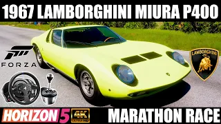 Forza Horizon 5 - 1967 Lamborghini Miura P400 Stock | Marathon Race | Thrustmaster T300 RS | TH8A