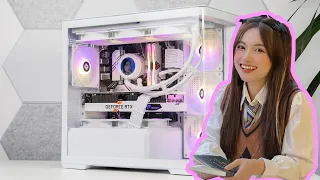 PC 26 Triệu cho nữ Streamer Zyzy Liên Quân! Jonsbo D300 White + ID-Cooling SL 360 XE