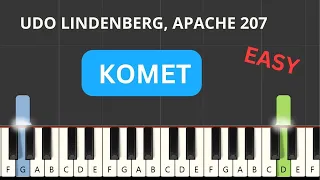 Komet  - Udo Lindenberg, Apache 207 ( EASY Piano Tutorial) (+ Noten)