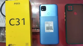 Budget phonePoco c31 unboxing and full setup or Gaming Matte glass 7528/-