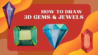 How to Draw a 3D Gems & Jewels