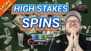 HIGH STAKES SPINS | Pokerstaples Spin Challenge Episode 31