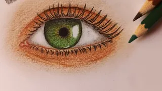 How to draw a perfect eye | Colored pencil drawing of an eye