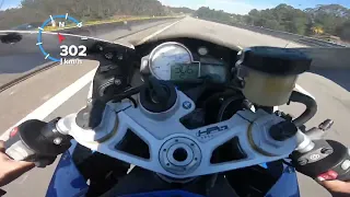 Bmw s1000rr (HP4) top speed gps