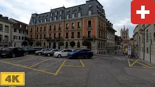 Old Town walk in Lausanne, Switzerland | Summer【4K】Canton de Vaud, Suisse