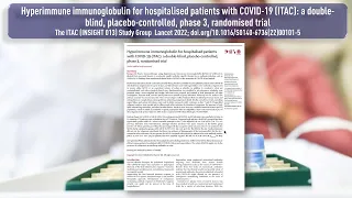 Hyperimmunes intravenöses Immunglobulin ohne Nutzen für hospitalisierte COVID-19-Patienten