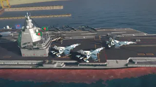 USS Enterprise with su 37 terminator & mig 41 modern warships gameplay