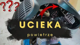 Naprawa kompresora - ucieka powietrze 💨 sprężarka TAGRED 230V 2 tłoki