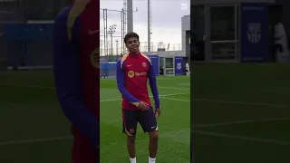 Freekick challenge ft. Lamine Yamal & Fermín 🤩 All net 😪 #fcbarcelona #shorts