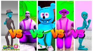 Color Dance Challenge Dame Tu Cosita vs El Taiger vs Gummy Bear vs Bad Santa | META ANIMATION