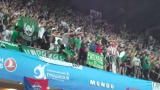 Olympiacos and Panathinaikos fans - Final Four Euroleague 2012