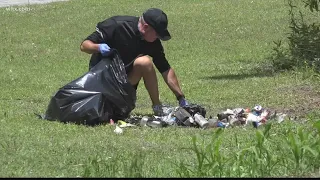 Litter cleanup in Holly Hill