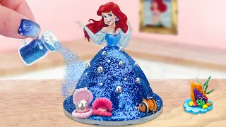 Beautiful Tiny Princess Cake 💖 Miniature Pull Me Up Mermaid Cake Recipe Decorating | Mini Baking