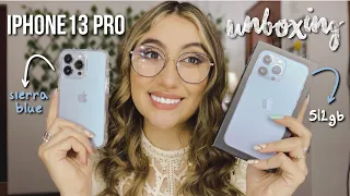 UNBOXING MI NUEVO IPHONE 13 PRO SIERRA BLUE DE 512GB EN ESPAÑOL 😍| Por qué no compré el Pro Max? 🤔