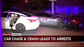 3 arrested in West Philly after police chase, crash involving car wanted in connection to homicide