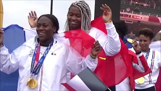 L'équipe de France de Judo célèbre sa réussite des Jeux Olympiques de Tokyo @ Paris le 2 aout 2021