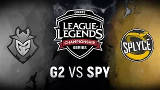 G2 vs. SPY  - Week 3 Day 1 | EU LCS Spring Split |  Splyce vs. G2 Esports (2018)