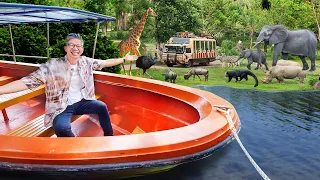 MENELUSURI KEBUN BINATANG NAIK PERAHU BOAT!!