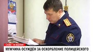 Мужчина осужден за оскорбление полицейского