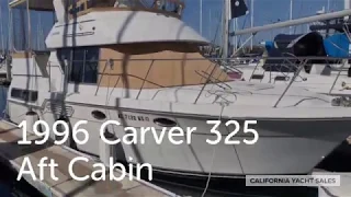 1996 Carver 325 Aft Cabin Walkthrough | California Yacht Sales