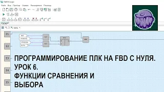 Программирование ПЛК на FBD с нуля. Урок 6. Функции сравнения и выбора