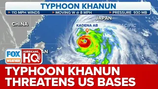 Typhoon Khanun Threatening US Military Bases In Japan