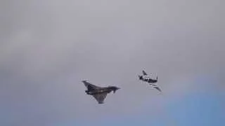 IWM Duxford Battle Of Britian Airshow September 2015 Eurofighter Typhoon and Spitfire