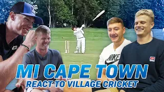 MI CAPE TOWN react to Village Cricket Fails! 🤣