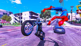 GTA 5 Spiderman Crazy Motorcycle Crashes Episode 2 ( Euphoria Physics Showcase )