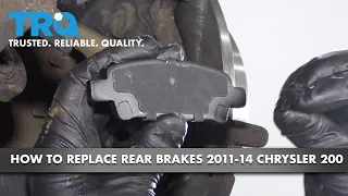 How to Replace Rear Brakes 11-14 Chrysler 200