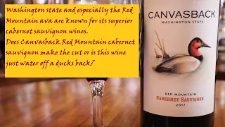 2017 Canvasback winery Red Mountain Cabernet Sauvignon