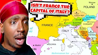 Dumb American Tries To Label A Map Of European Countries!