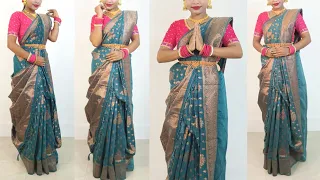 Atpoure Saree Draping For Durga puja 2022 | Durga Puja Atpoure Saree Style