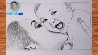 mothers love❤how to draw mothers love pencil drawing