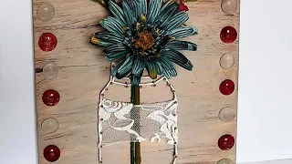 DIY String Art Mason Jar