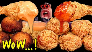 ASMR Crunchy Chicken, Cheeseball Eating Sound Mukbang 바삭바삭한 치킨, 치즈볼 먹방