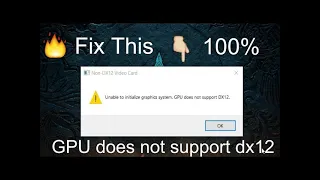 Assassin's Creed Valhalla GPU does not support DX12 Fix (100% Working)