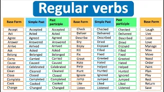 Common Regular Verbs | Definition & Examples | Improve your vocabulary