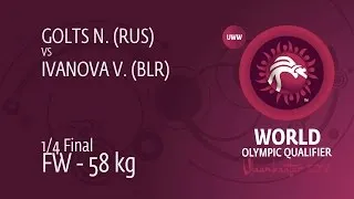 1/4 FW - 58 kg: N. GOLTS (RUS) df. V. IVANOVA (BLR), 4-3