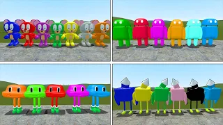 WHICH ARMY COLOR IS STRONGER? from 3D SANIC CLONES MEMES in Garry's Mod!