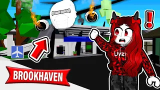 FLUGZEUG stürzt in BROOKHAVEN ab! (ÜBERLEBE ICH ES?!) | Brookhaven Story Roblox Deutsch