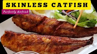 HOW TO COOK CATFISH IN AN AIR FRYER WITHOUT BREADING RECIPE .EASY HEALTHY AIR FRIED FISH.